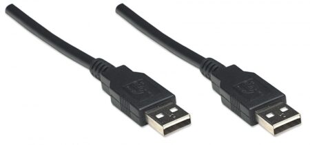 Manhattan Cable USB A Macho - USB A Macho, 1.8 Metros, Negro - Imagen 4
