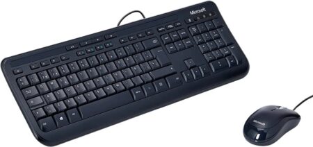 Microsoft 3J2-00008 Kit de Teclado/Mouse, Color Negro