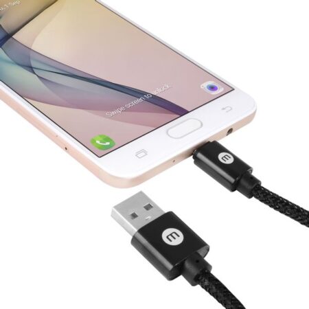 Cable Mobo Caucho Lightning Negro 2M - Imagen 3