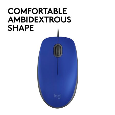 Mouse Logitech Óptico M110 Silent, Alámbrico, USB, 1000DPI, Azul - Imagen 3
