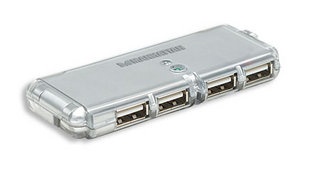 Manhattan Hub USB 2.0 de 4 Puertos, 480 Mbit/s