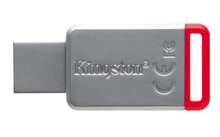 Memoria USB Kingston DataTraveler 50, 32GB, USB 3.0, Plata/Rojo - Imagen 4