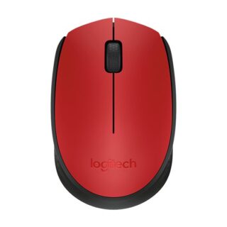 Mouse Óptico Logitech M170 - Inalámbrico - USB - 2 Botones + Scroll - Rojo