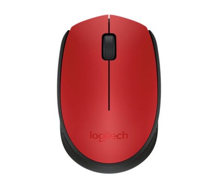 Mouse Óptico Logitech M170 - Inalámbrico - USB - 2 Botones + Scroll - Rojo