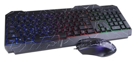 Kit Gamer de Teclado y Mouse Naceb, Alámbrico, USB, Negro - Imagen 2