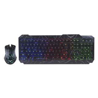 Kit Gamer de Teclado y Mouse Naceb, Alámbrico, USB, Negro