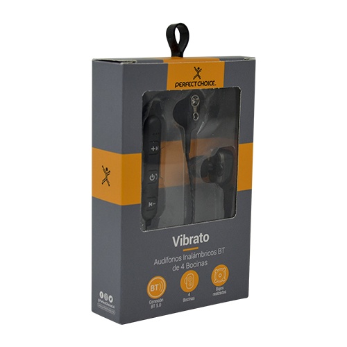 Perfect Choice Audífonos Instrauriculares con Micrófono, Inalámbrico, Bluetooth, Negro - Imagen 2