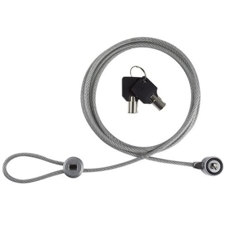 Candado de Llave para Laptops, 2 Metros, Gris