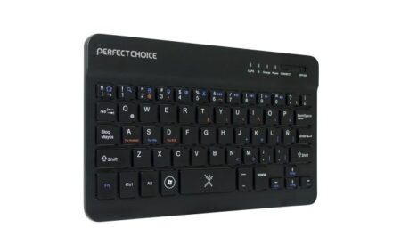Teclado Perfect Choice Mini, Bluetooth, USB, Negro - Imagen 3