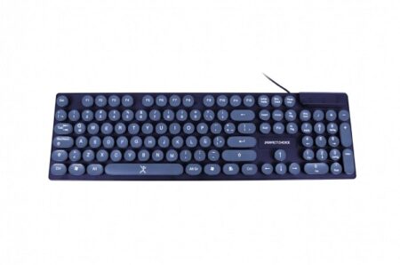 Teclado Perfect Choice Blue Round, Alámbrico, USB, Azul