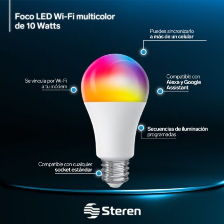 Foco LED Wi-Fi multicolor, de 10W - Imagen 5