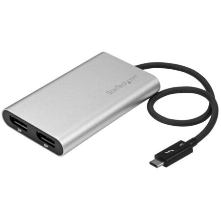 Adaptador Thunderbolt 2 Puertos, DisplayPort 4K, para Windows/Mac