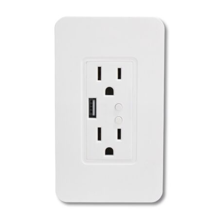 TechZone Smart Plug TZSWTSH02, WiFi, 2 Conectores, 90 - 240V, 15A, Blanco