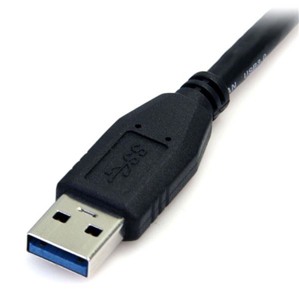 Cable USB 3.0 Super Speed, USB A Macho - Micro USB B Macho, 50cm, Negro - Imagen 3
