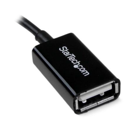 Cable Adaptador Micro USB Macho - USB A Hembra, 12cm, Negro - Imagen 2