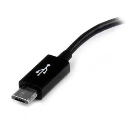 Cable Adaptador Micro USB Macho - USB A Hembra, 12cm, Negro - Imagen 3