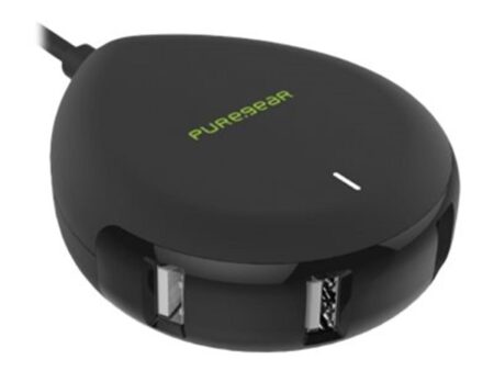Estación de Carga USB de 3 Puertos USB A y 1 USB C. Color Negro.