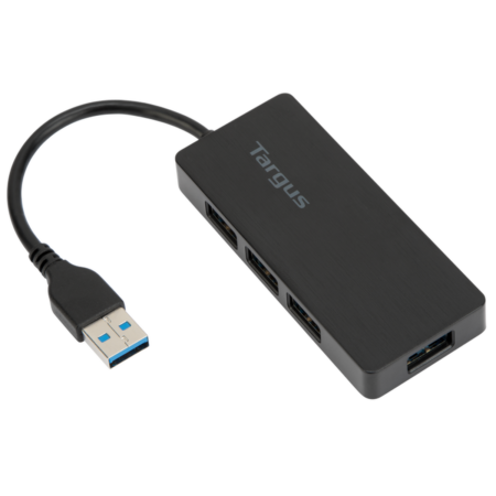 Targus Hub USB A 3.0 de 4 Puertos, Negro - sin Adaptador