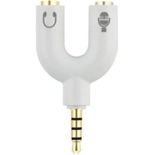 ADAPTADOR STEREO Y 3.5 MM M- H, BLANCO