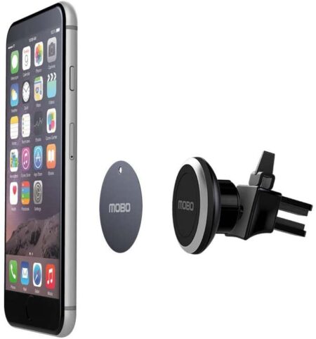 PORTA TELEFONO 2 CABEZAS DE VENTILADOR PARA AUTO NEGRO