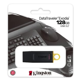 MEMORIA USB KINGSTONG EXODIA 128GB 3.2 NGRO