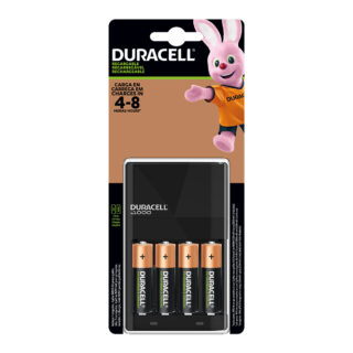 CARGADOR DURACELL CON 4 PILAS AA