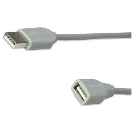 Cable Extensión USB Macho - USB Hembra 3 Metros Gris - Imagen 3
