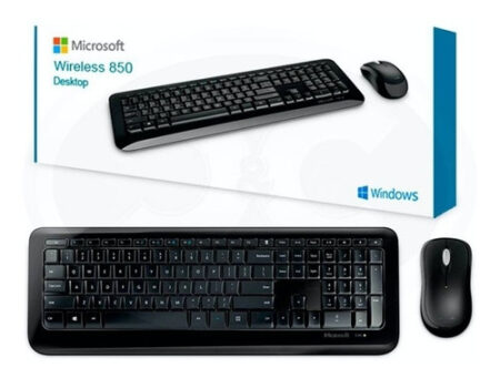 Teclado y Mouse Microsoft 850 - Inalámbrico - USB - Negro PY9-00004