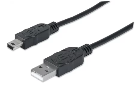 Manhattan Cable USB A Macho - USB Mini B Macho, 1.8 Metros, Negro - Imagen 2