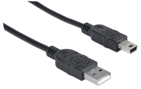 Manhattan Cable USB A Macho - USB Mini B Macho, 1.8 Metros, Negro - Imagen 3
