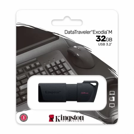 Memoria USB Kingston DataTraveler Exodia M, 32GB, USB A, Negro - Imagen 3