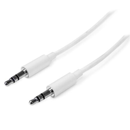 StarTech.com Cable 3.5mm Macho - 3.5mm Macho, 1 Metro, Blanco