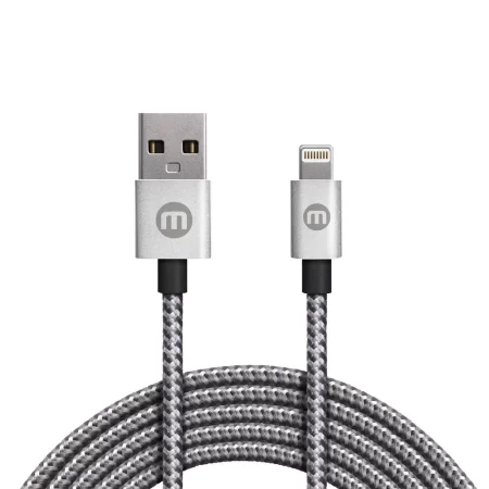 Cable Mobo Bicolor Lightning Plata 1M